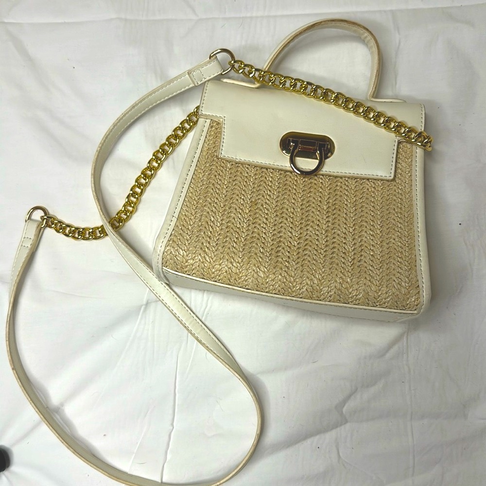 White & Tan Purse